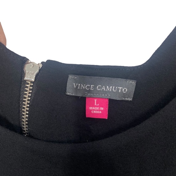 Vince Camuto Black and White Chiffon Sheer Overlay Tank Maxi Dress - Picture 7 of 10